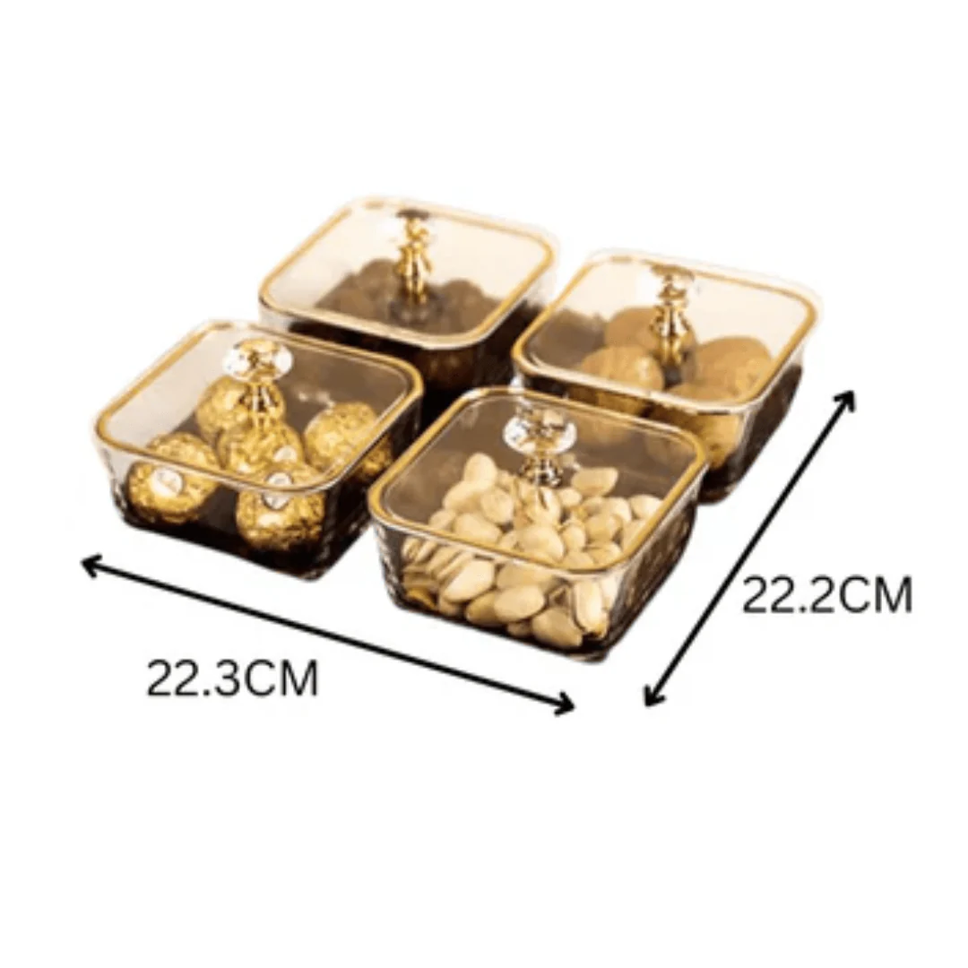 Luxury Glass Snack Box Set (4-Grid) - Image 6