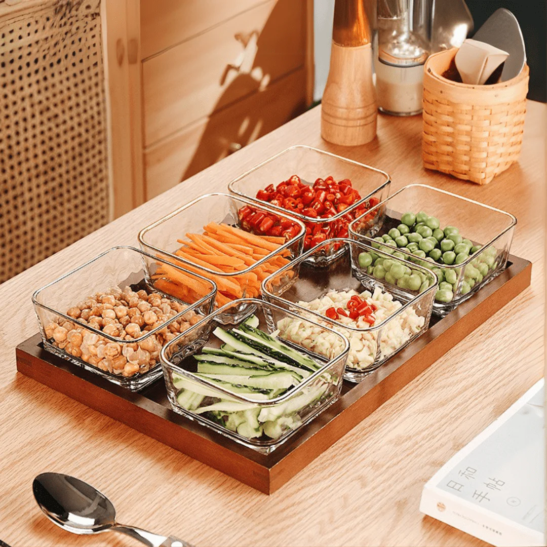 Luxury Glass Snack Box Set (6-Grid) - Image 4