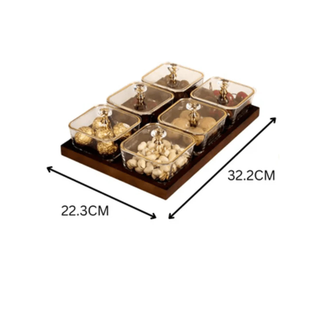Luxury Glass Snack Box Set (6-Grid) - Image 6