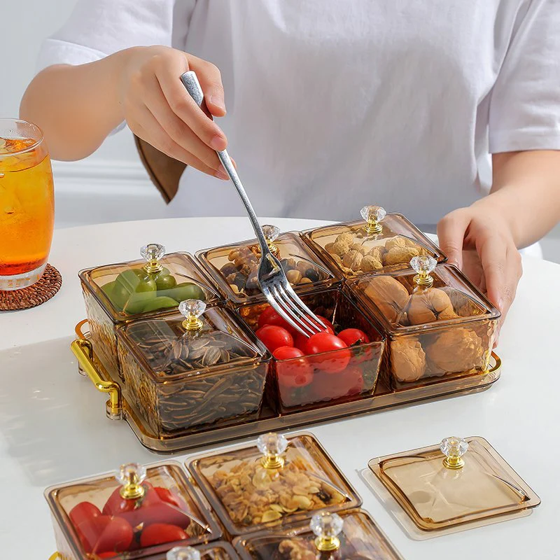 Luxury Serving Tray With Bowls & Lid - Image 3
