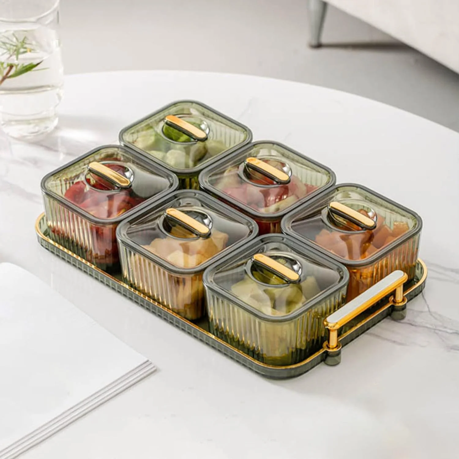 Luxury Serving Tray With Bowls - Image 12