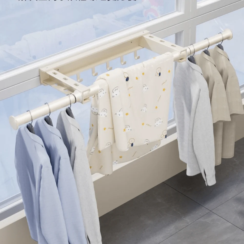 Luxury Telescopic Wall-Mounted Folding Clothes Drying Rack - Image 3