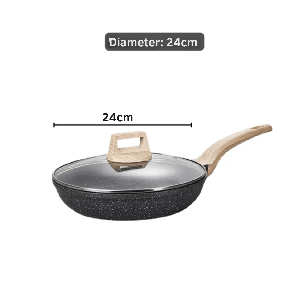 Maifan Stone Non-Stick Flat Bottom Frying Pan (24cm) - Image 13