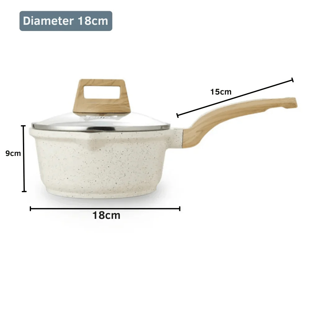 Maifan Stone Non-Stick Pot with Lid(18cm) - Image 16