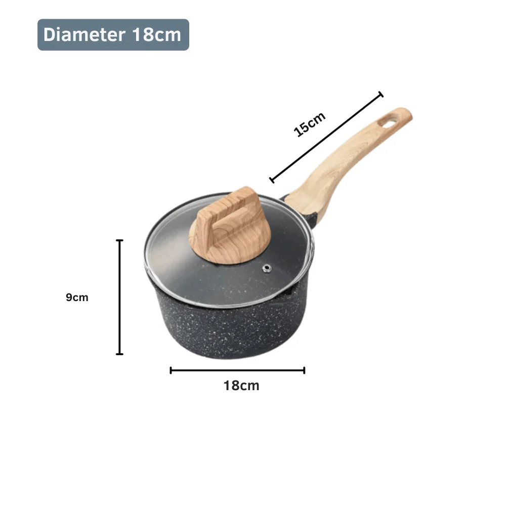 Maifan Stone Non-Stick Pot with Lid(18cm) - Image 17