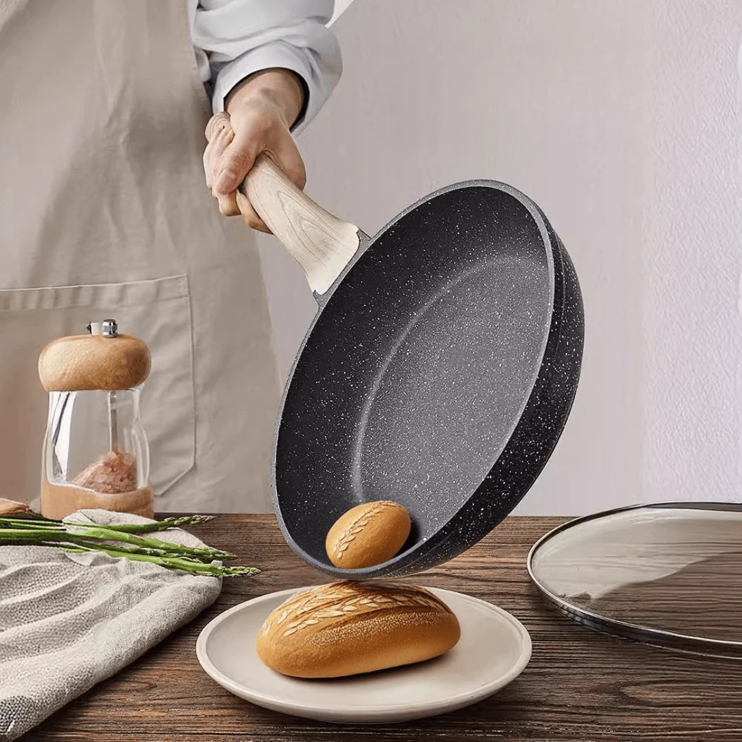 Maifan Stone Non-Stick Flat Bottom Frying Pan (24cm) - Image 10