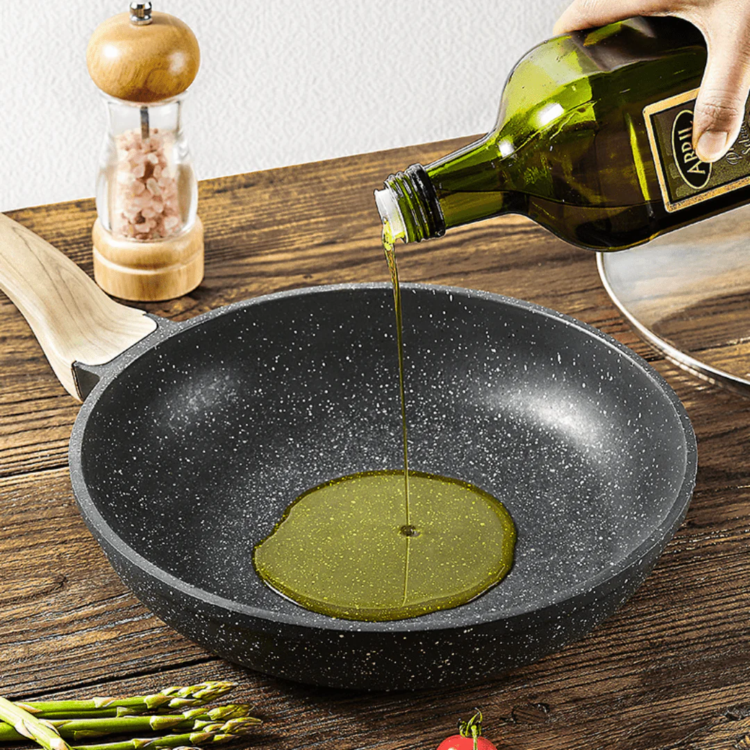 Maifan Stone Non-Stick Flat Bottom Frying Pan (24cm) - Image 8