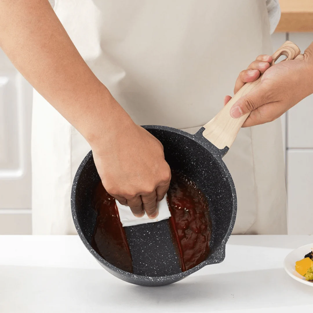 Maifan Stone Non-Stick Pot (Black-18cm) - Image 14