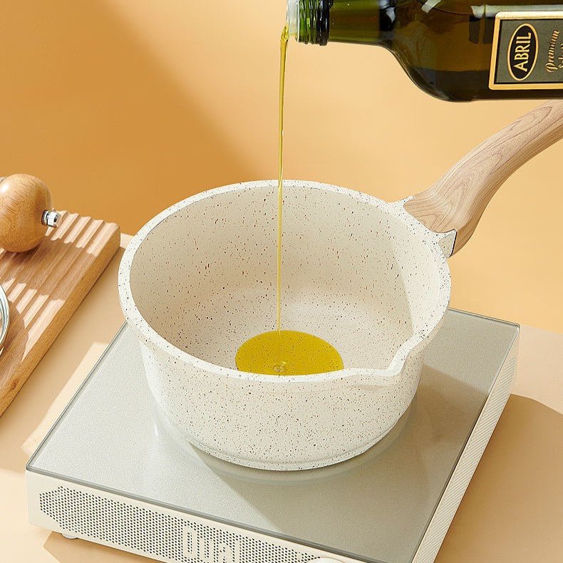 Maifan Stone Non-Stick Pot (White-18cm) - Image 11