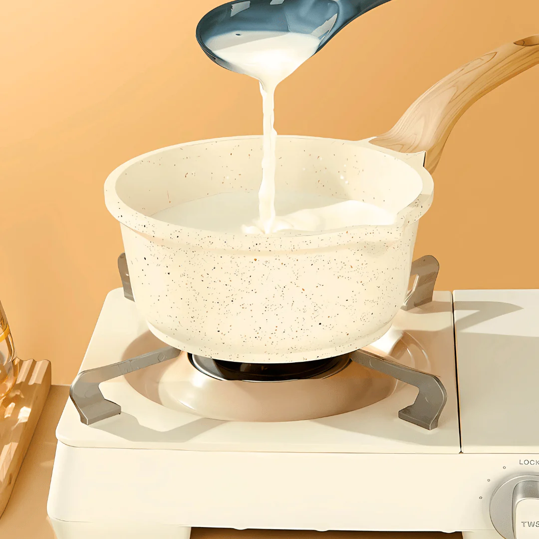 Maifan Stone Non-Stick Pot (White-18cm) - Image 16