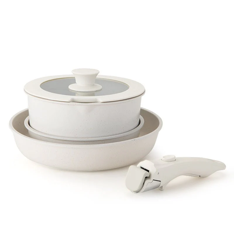 Maifan Stone Nonstick Cookware Set with Detachable Handles (11 Piece) - Image 10