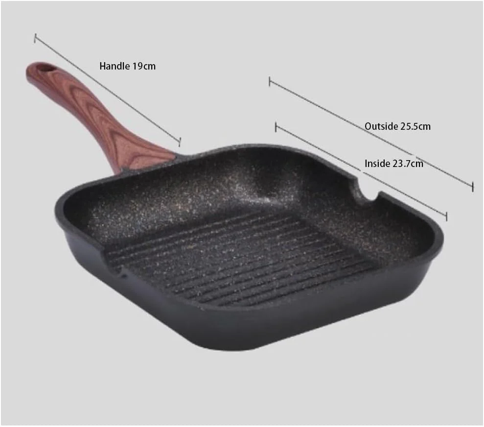 Maifan Stone Nonstick Grill Pan with Marble Coated (24cm) - Image 10