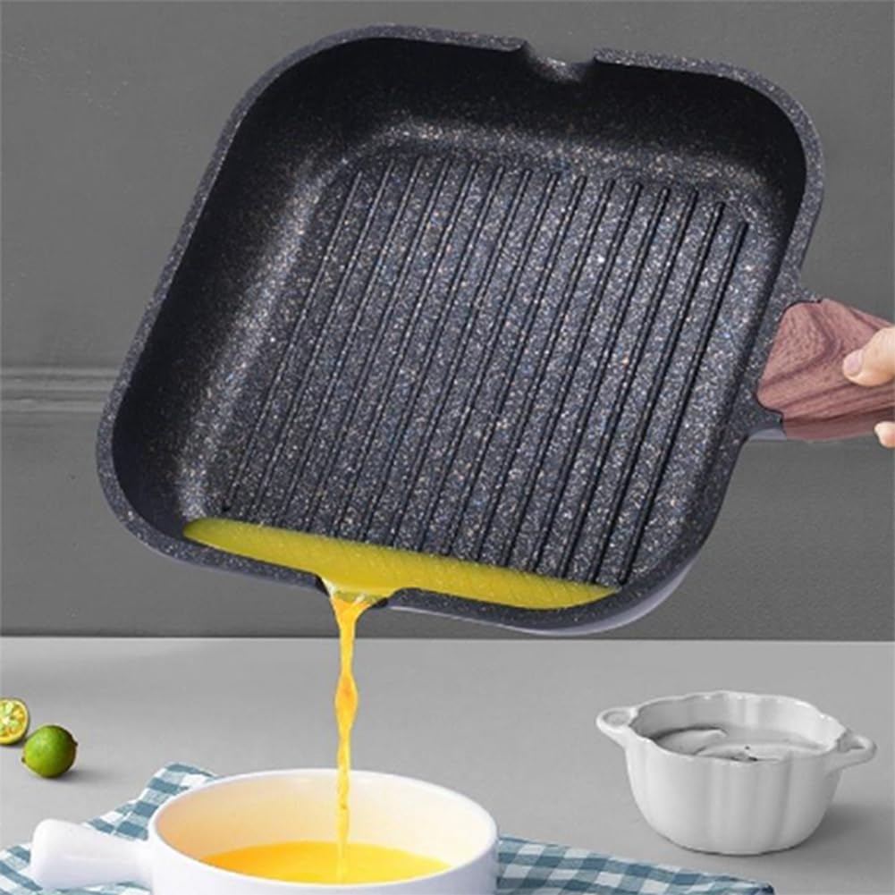 Maifan Stone Nonstick Grill Pan with Marble Coated (24cm) - Image 4