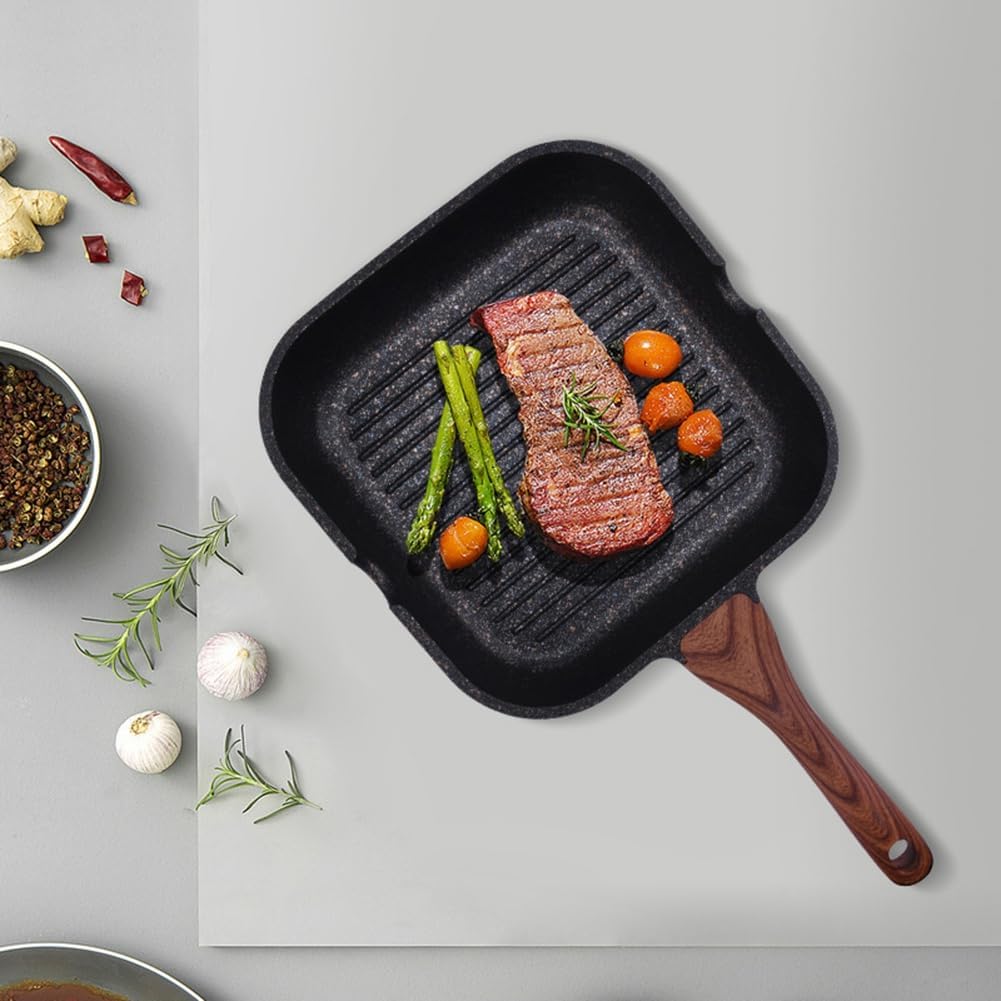 Maifan Stone Nonstick Grill Pan with Marble Coated (24cm) - Image 8
