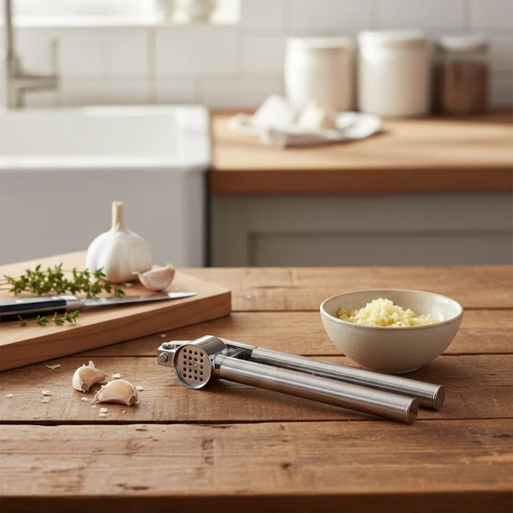 Manual Heavy Duty Stainless Steel Garlic Press - Image 5