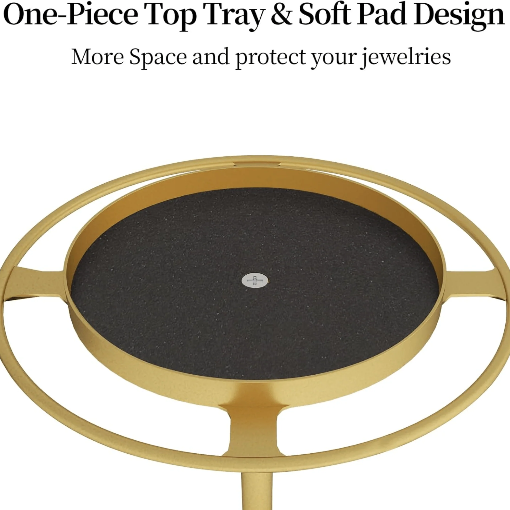 Metal Eyeglass Holder Stand with Storage Tray Organizer (12cm) - Image 5