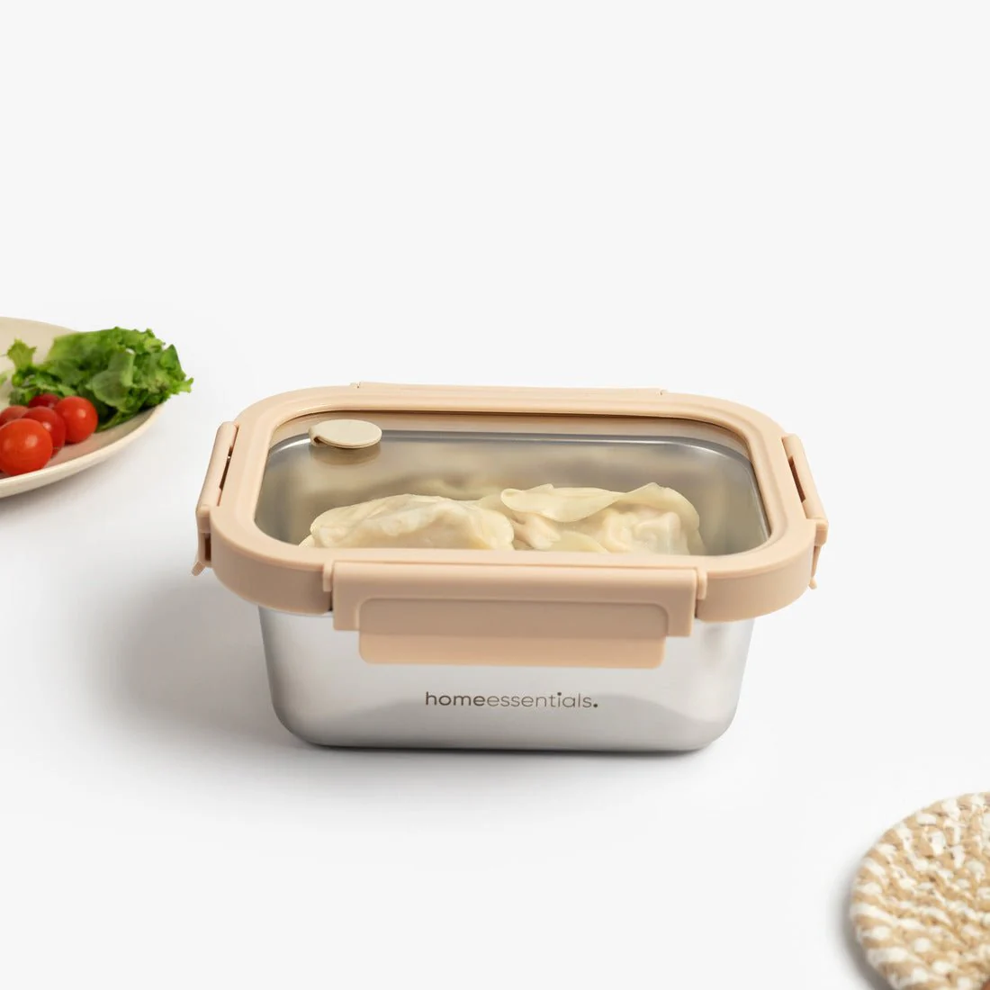 Stainless Steel Container with Air Vent Glass Lid(800ml) - Image 2