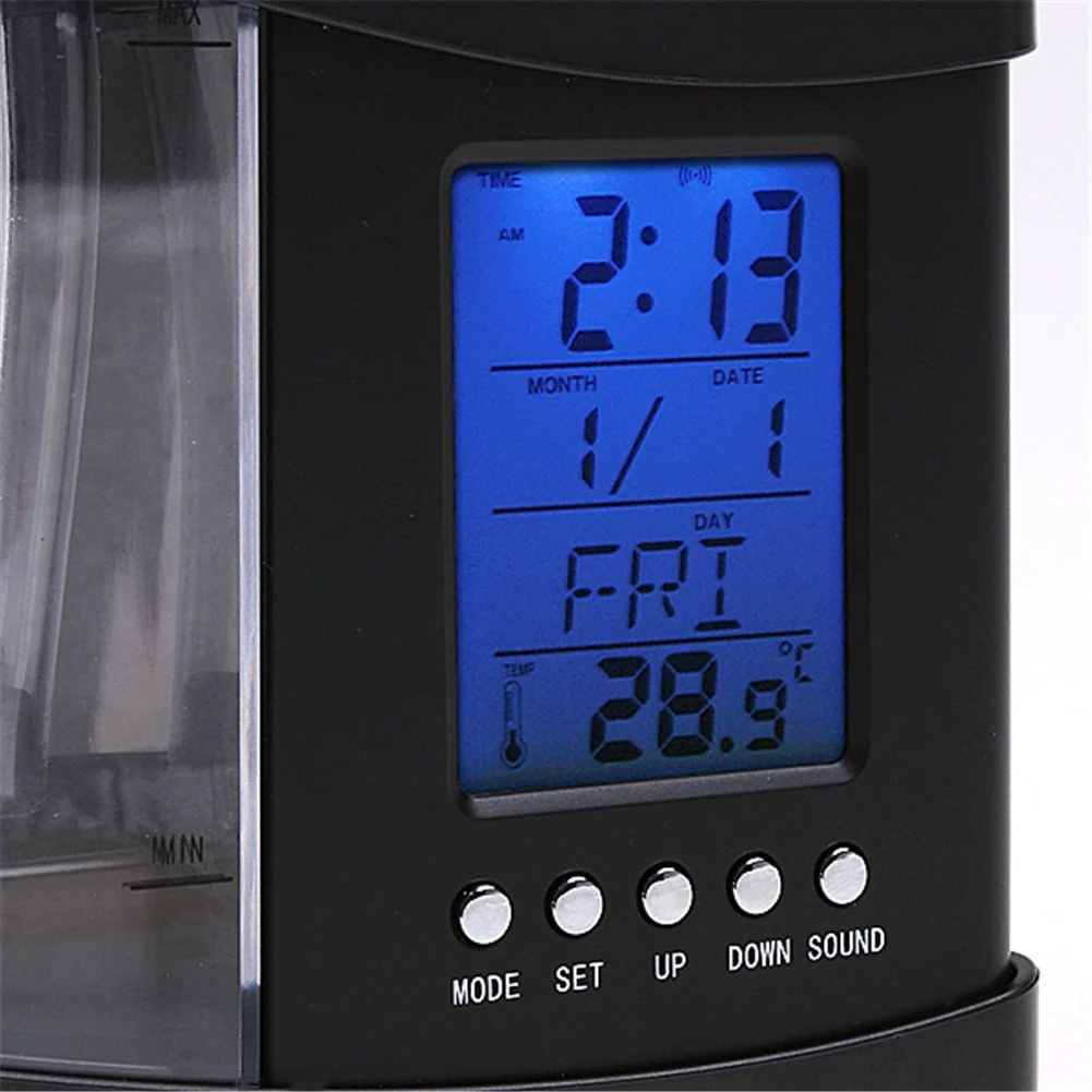 Mini Aquarium Fish Tank With LED Clock - Image 5