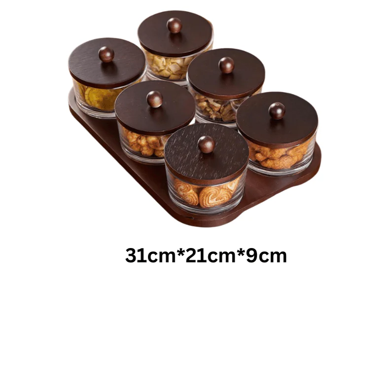Minimalist Glass Snack Plate with Bamboo Lid - Image 6