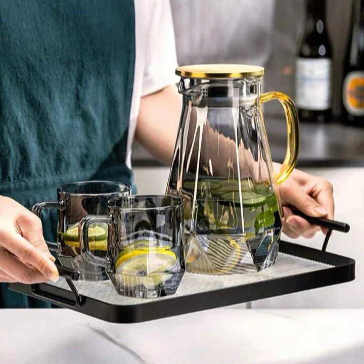 Modern Elegant Transparent Acrylic Serving Tray with Handles - Image 3