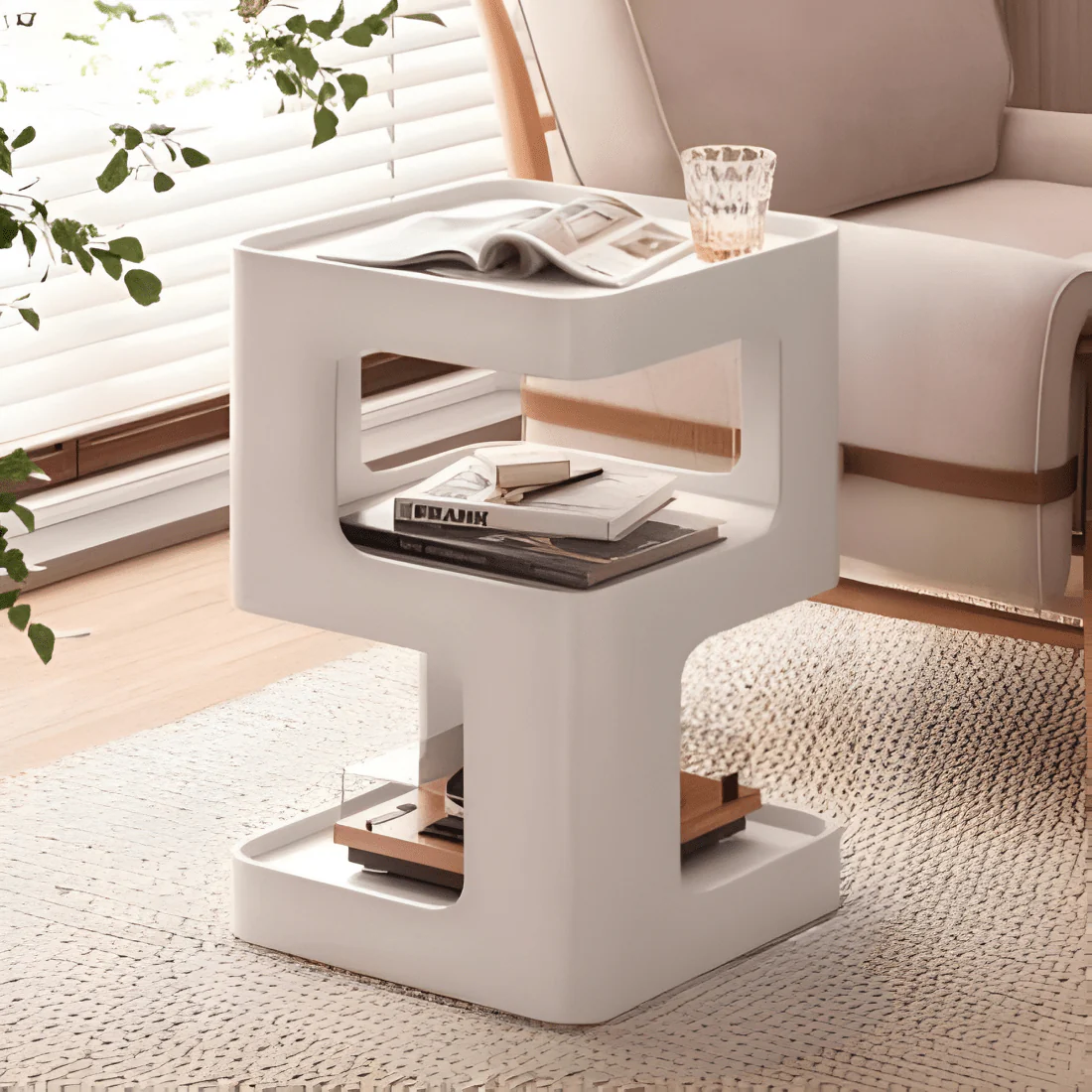 Modern Bedside Cabinet & Corner Table - Image 5