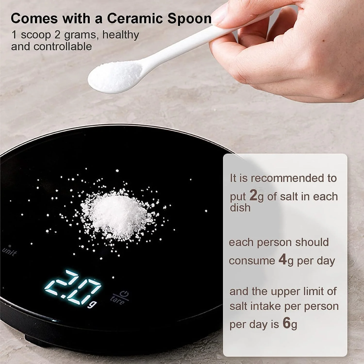 Moisture-Proof Sealed Scoop Square Seasoning Jar With Lid and Spoon - Image 6