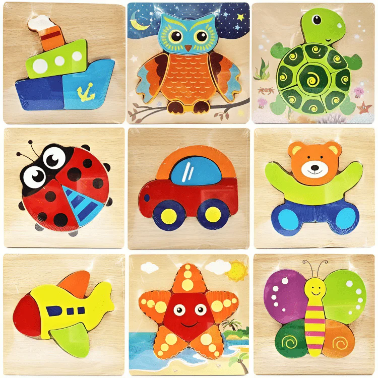 Montessori Wooden Jigsaw Toddler Puzzle - Image 2