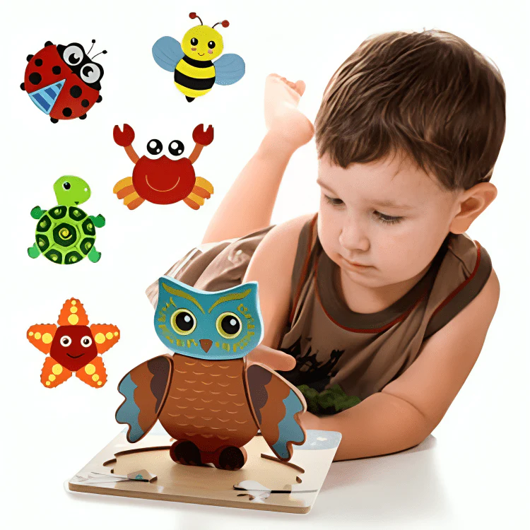 Montessori Wooden Jigsaw Toddler Puzzle - Image 4