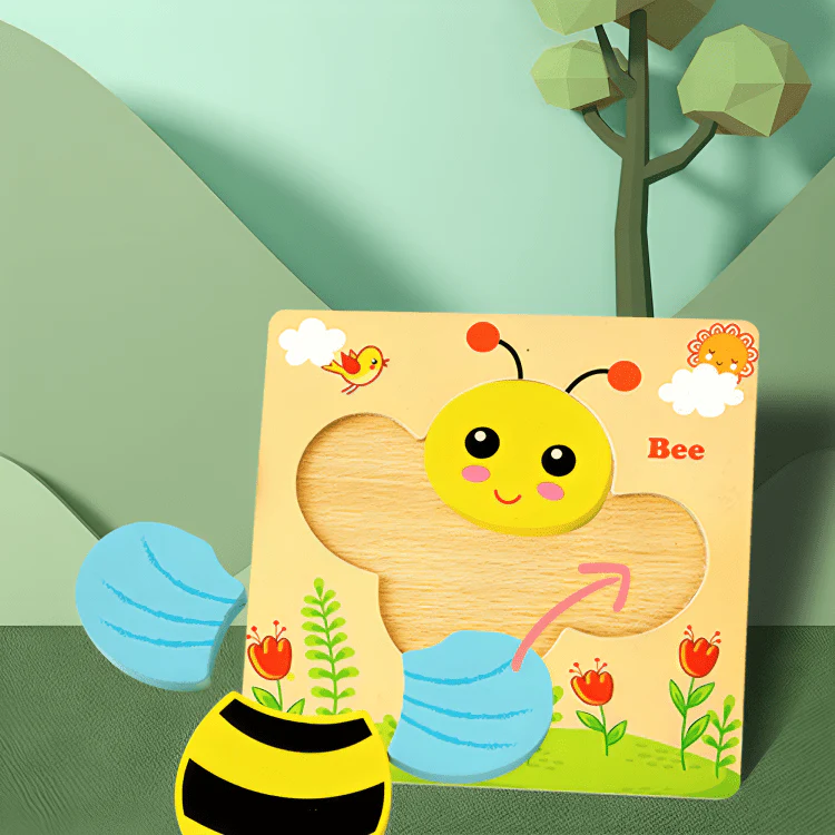 Montessori Wooden Jigsaw Toddler Puzzle - Image 5
