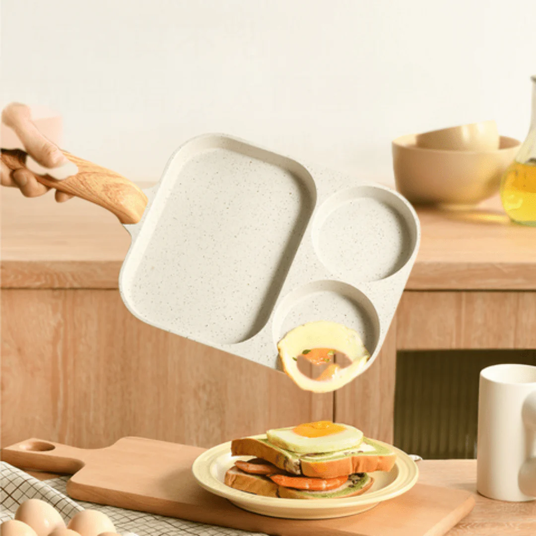 Multi-Compartment Non-Stick Maifan Stone Cooking Pan - Image 5