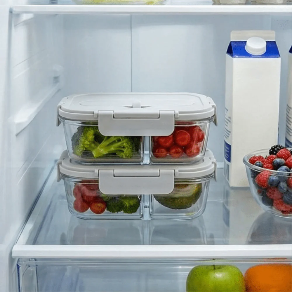 Multi-Compartment Rectangle Glass Food Container - Image 5
