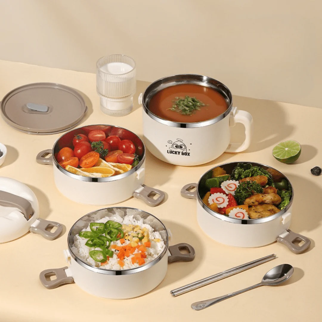 Multi-Compartment Stainless Steel Insulated Lunch Box - Image 2
