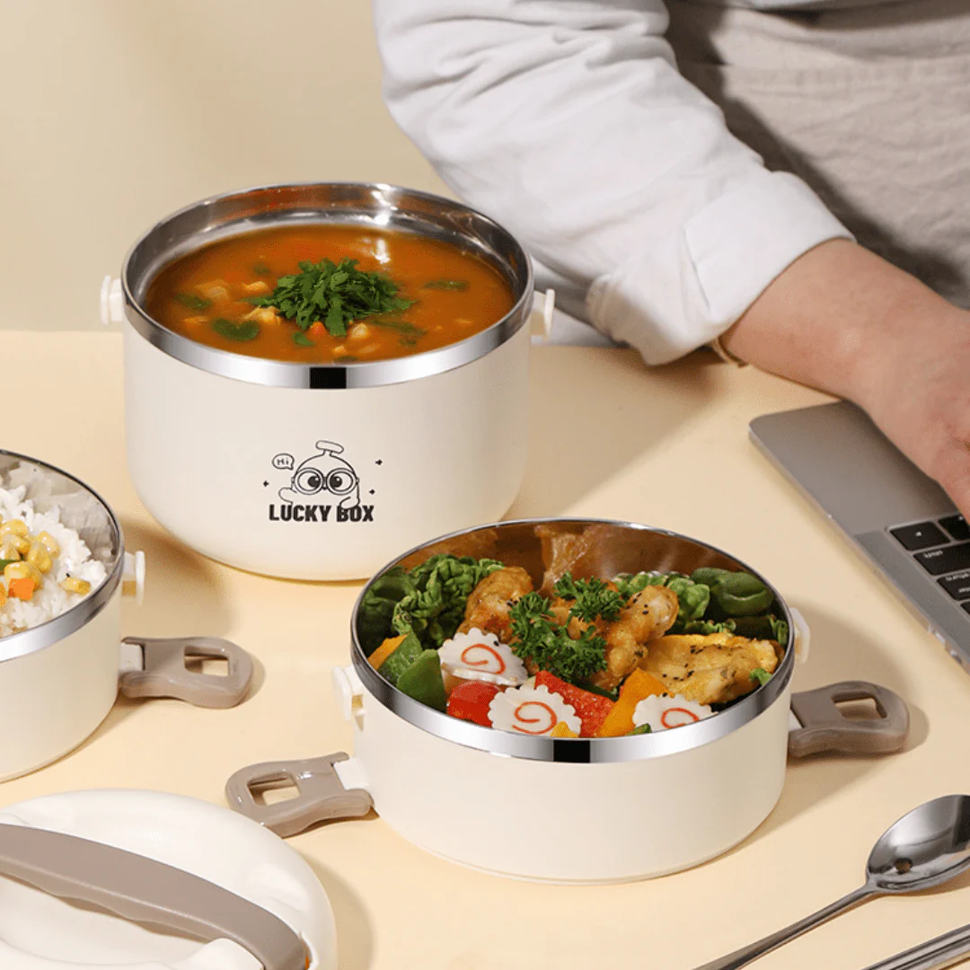 Multi-Compartment Stainless Steel Insulated Lunch Box - Image 4