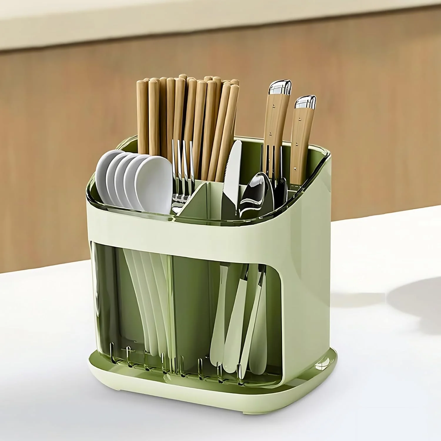 Multi-Compartment Utensil Organizer Stand - Image 2