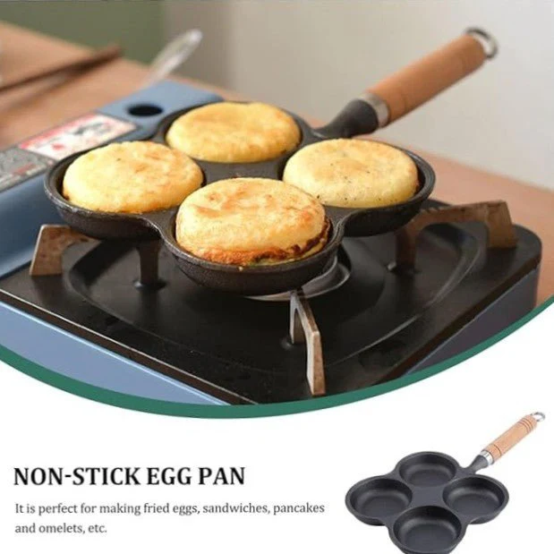 Multi-Cup Cast Iron Pancake Cooking Pan(18cm) - Image 2