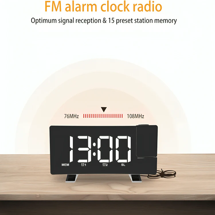 Multi-Function Curved Display Digital Clock - Image 5