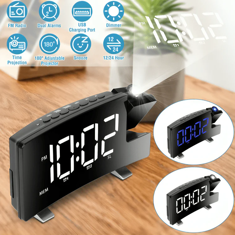Multi-Function Curved Display Digital Clock - Image 6