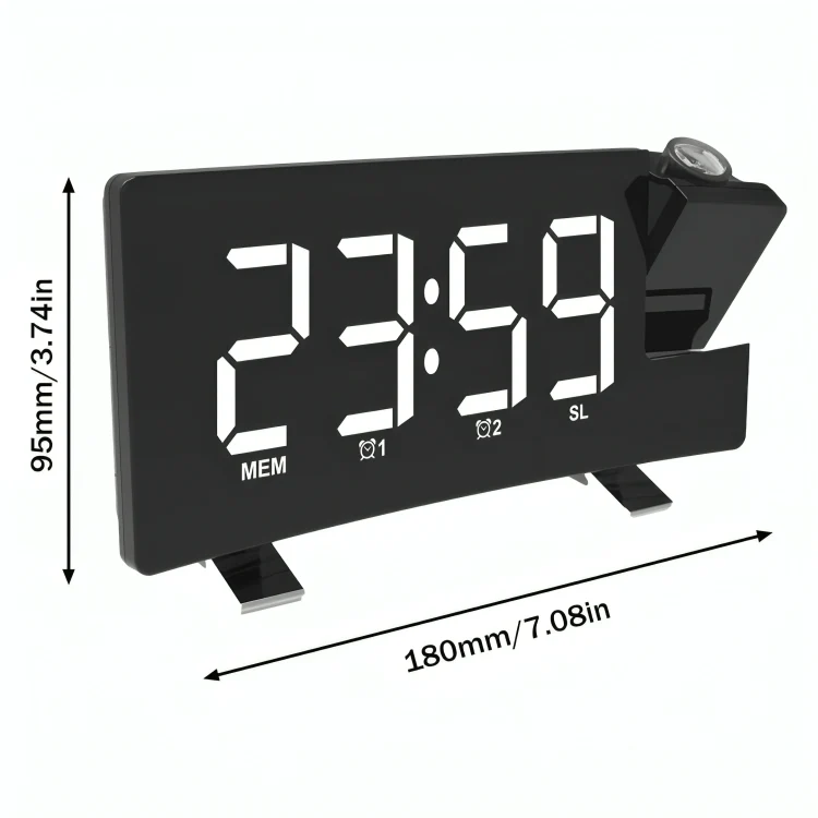 Multi-Function Curved Display Digital Clock - Image 8