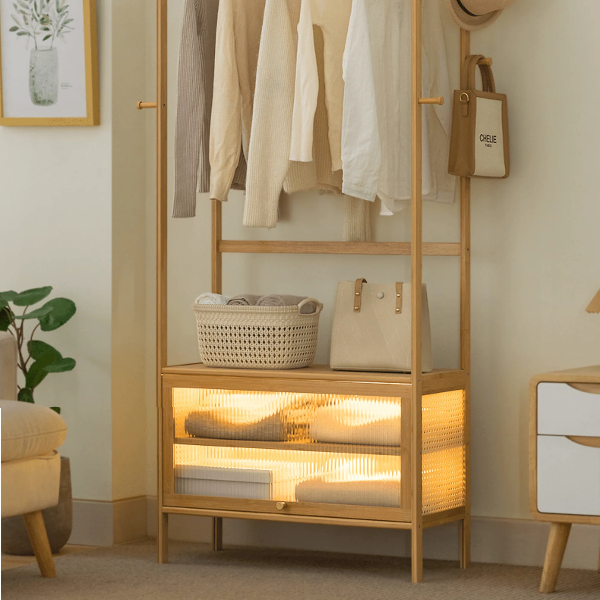Multi-Functional Bamboo Wood Storage Organizer Rack (70cm) - Image 6