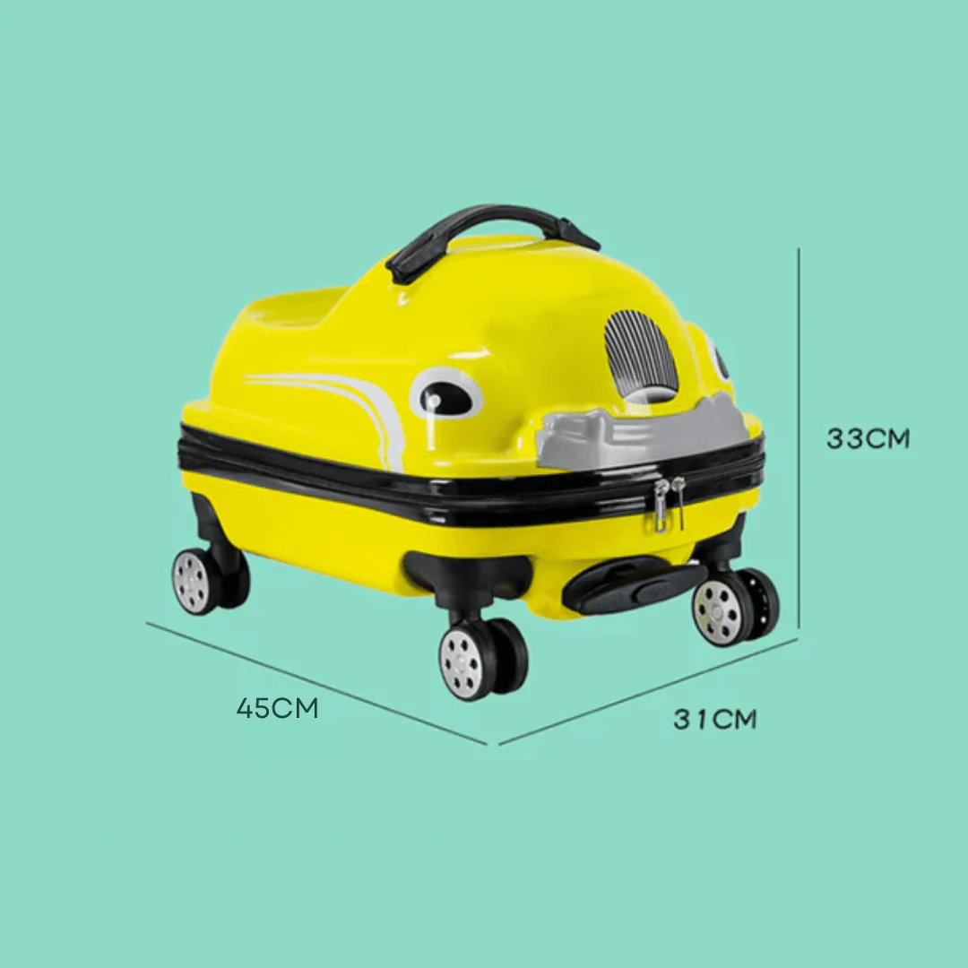 Multi-Functional Car-Shaped Carry-On Trolley Suitcase with Universal Wheels (50x31x33cm) - Image 9