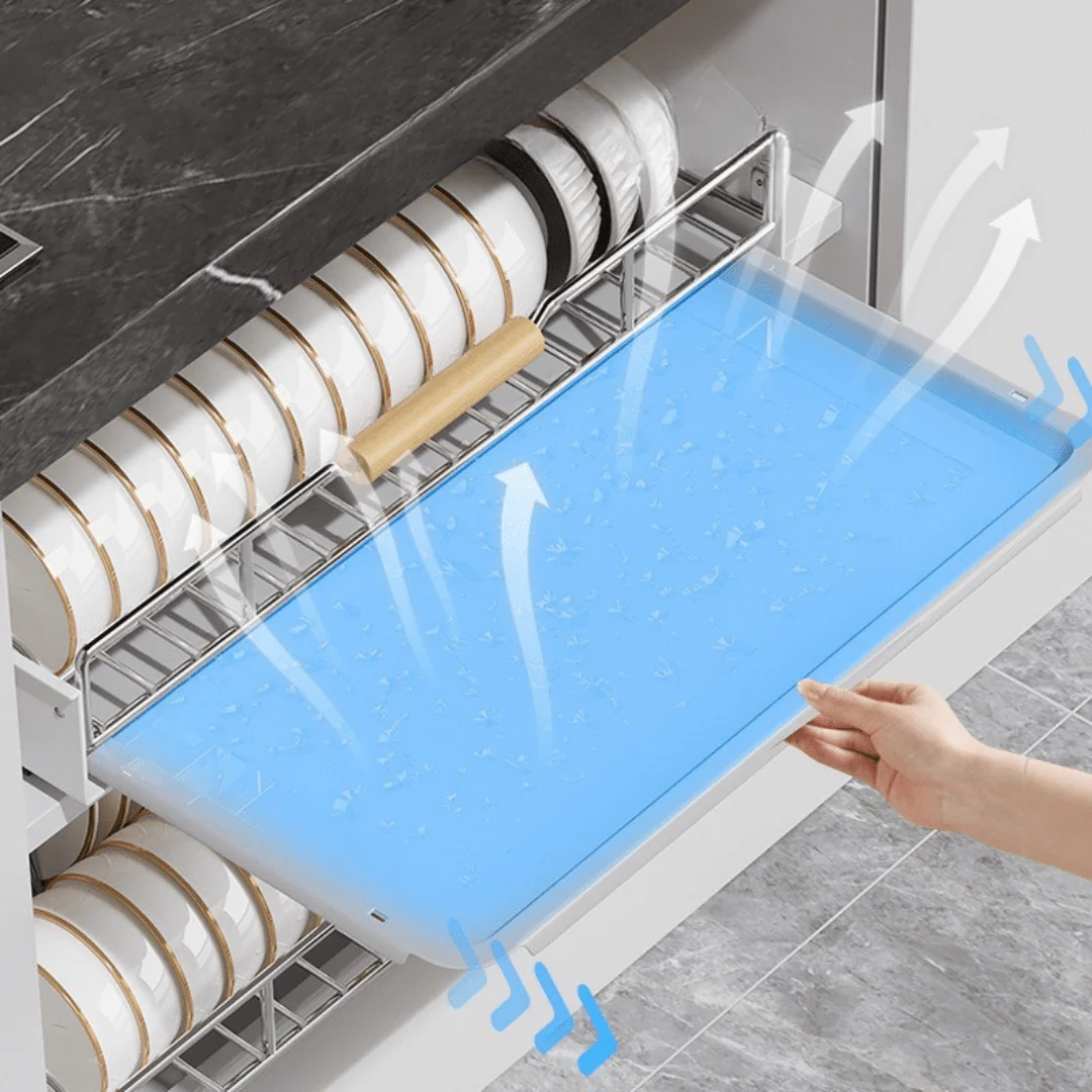 Multi-Functional Carbon Steel Sliding Dish Rack - Image 4