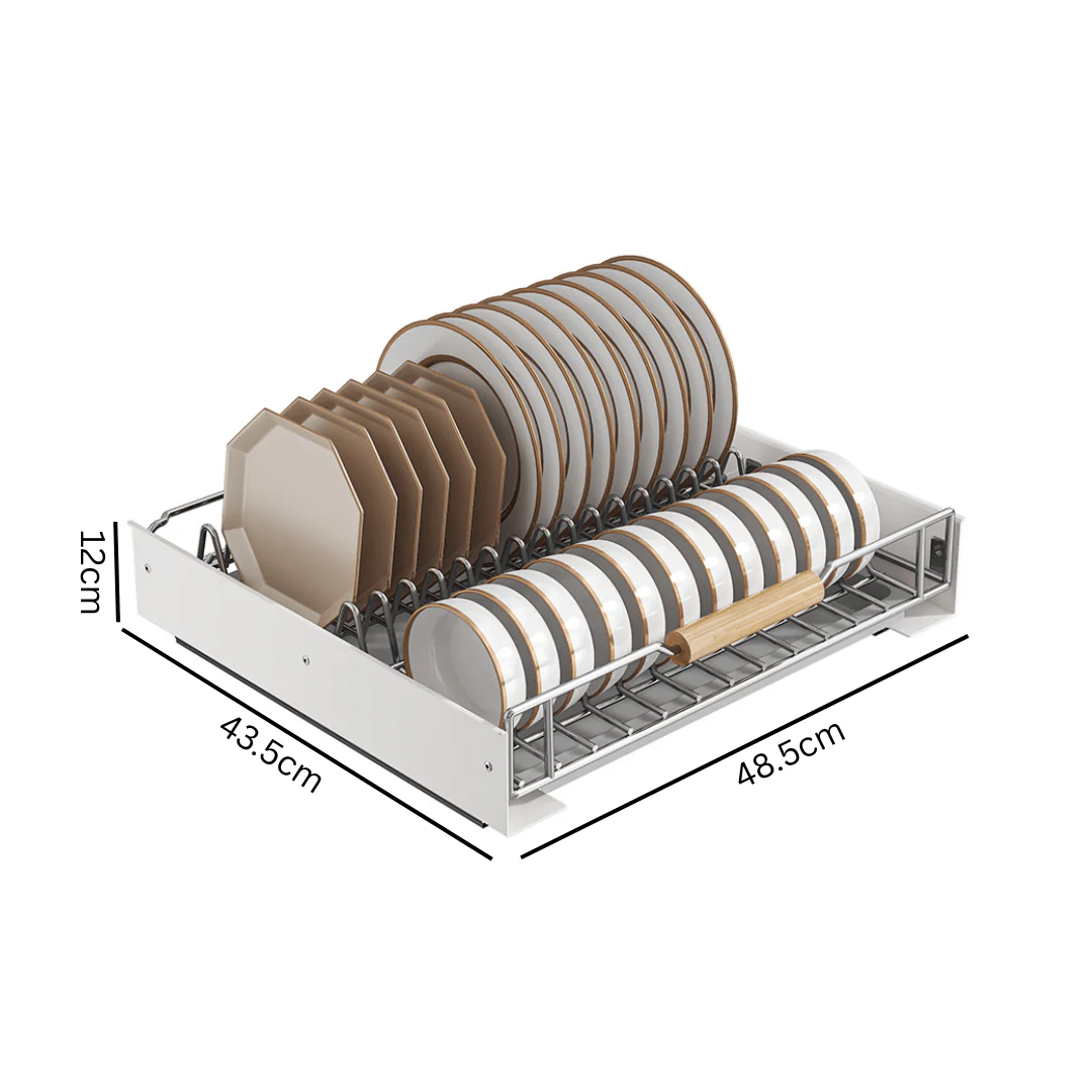 Multi-Functional Carbon Steel Sliding Dish Rack - Image 5