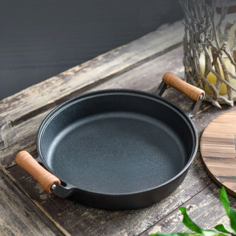 Multi-Functional Cast Iron Non-Stick Frying Pan With Lid & Ear Handles(30cm) - Image 10