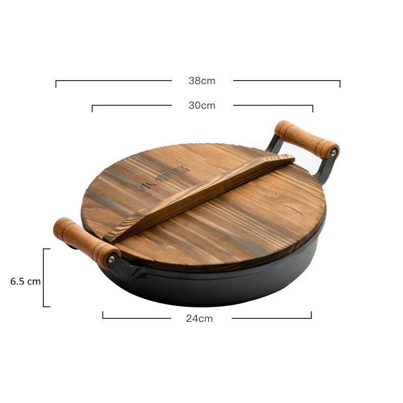 Multi-Functional Cast Iron Non-Stick Frying Pan With Lid & Ear Handles(30cm) - Image 12
