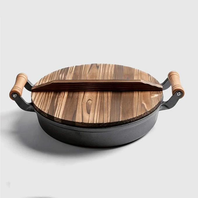Multi-Functional Cast Iron Non-Stick Frying Pan With Lid & Ear Handles(30cm) - Image 5