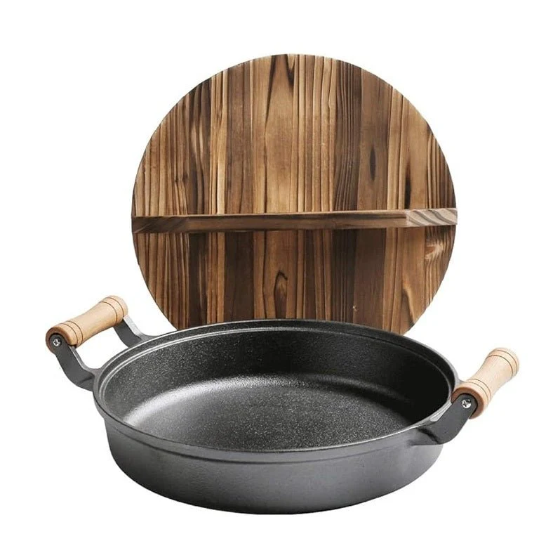 Multi-Functional Cast Iron Non-Stick Frying Pan With Lid & Ear Handles(30cm) - Image 6