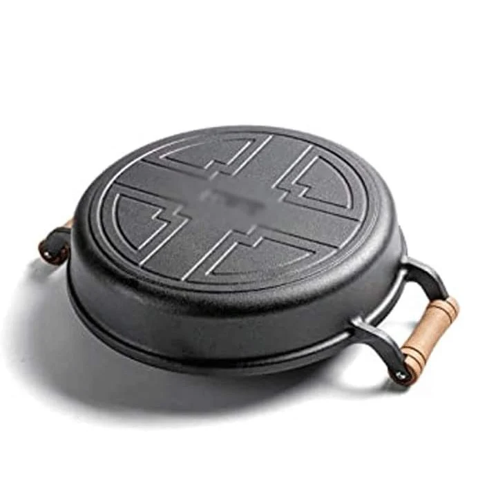 Multi-Functional Cast Iron Non-Stick Frying Pan With Lid & Ear Handles(30cm) - Image 8