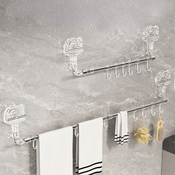 Multi-Functional Drill Free Retractable Storage Rack with 6 Hooks - Image 6