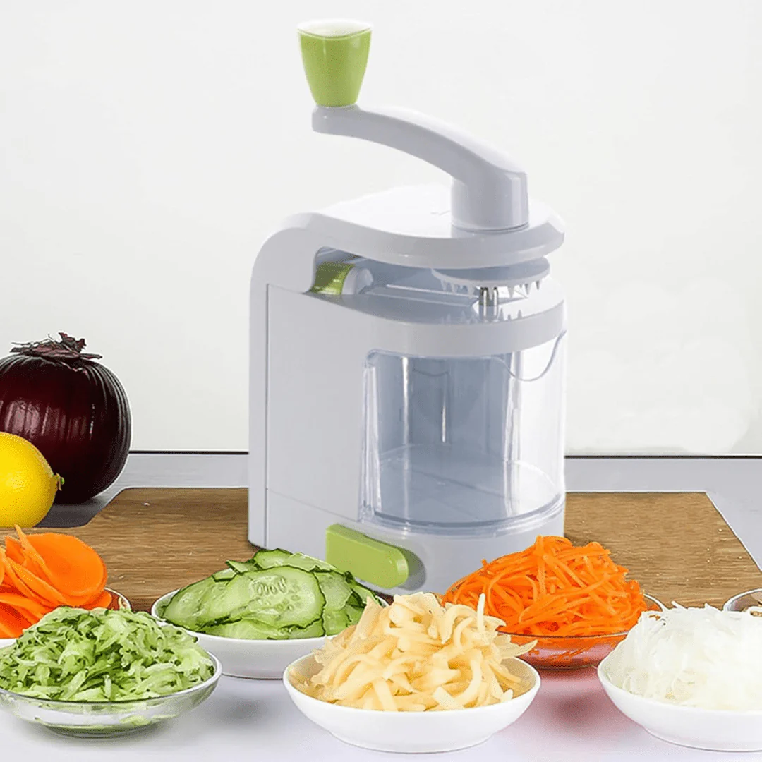 Multi-Functional Hand Crank Vegetable and Fruit Spiral Cutter (27cm) - Image 5