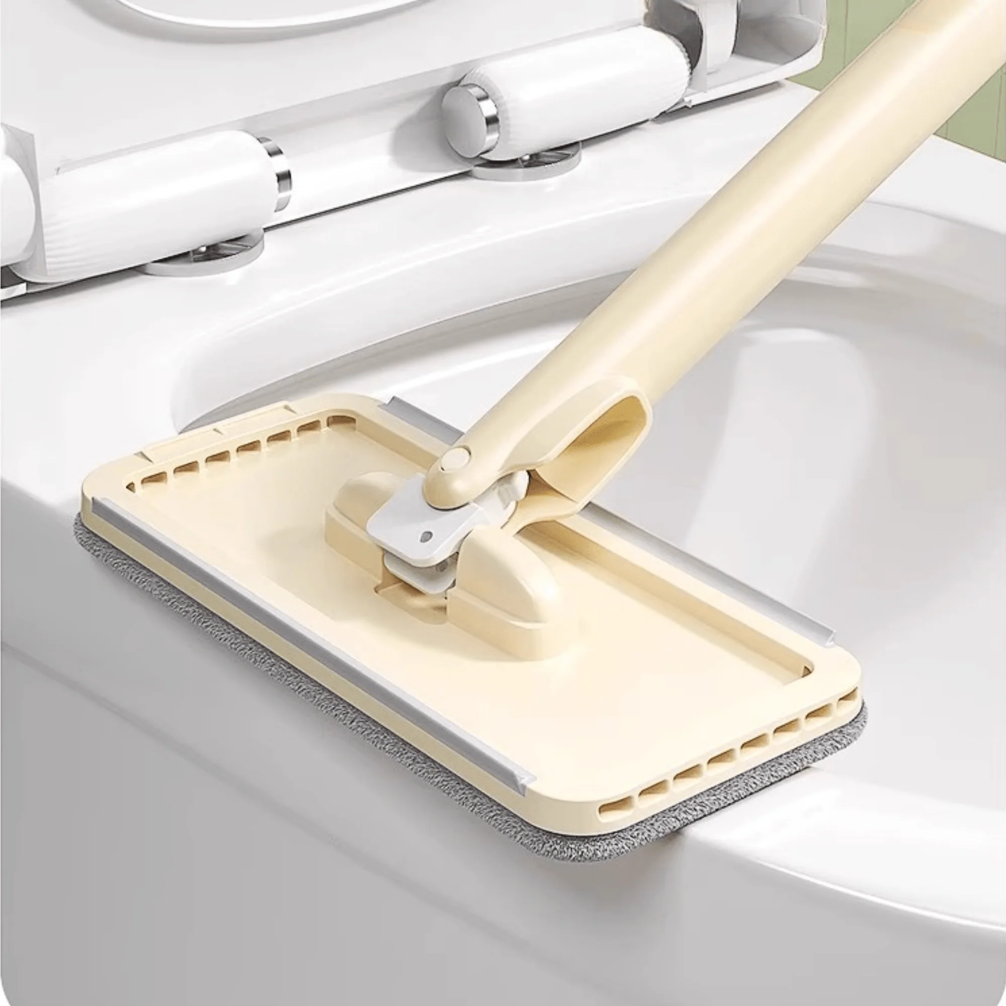 Multi-Functional Hands-Free Flat Mop with Disposable Towel Clip - Image 6